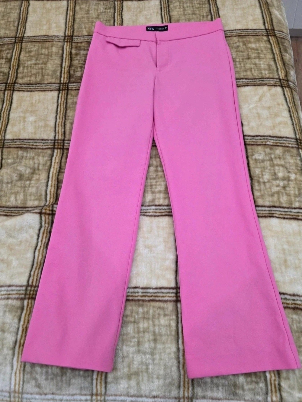 Zara Bubblegum Pink Wide-Leg Trousers